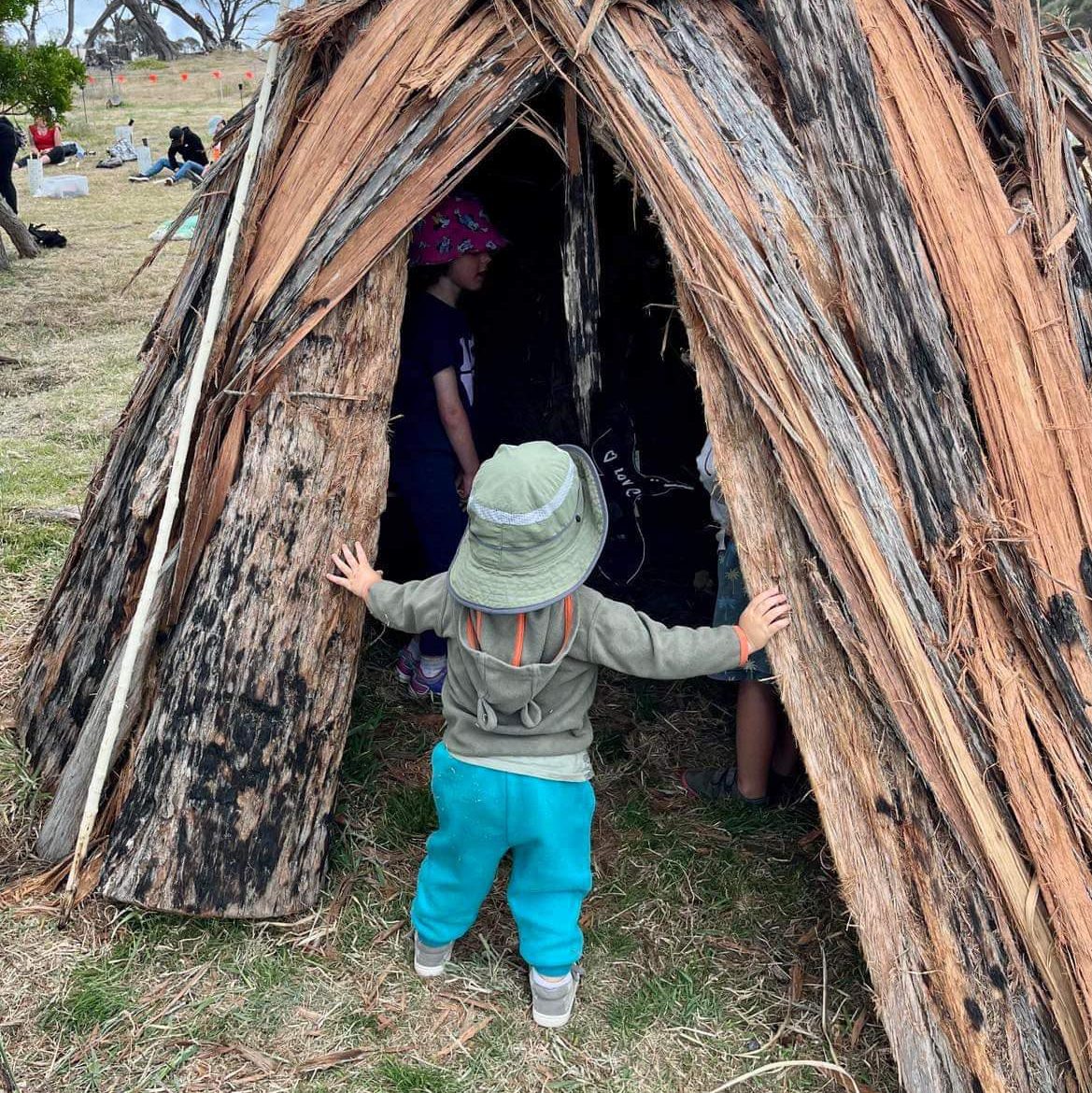 Child in hut